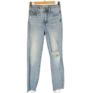 Madewell The Perfect Vintage Jean Women’s Size 26 Tall Light Wash Distressed